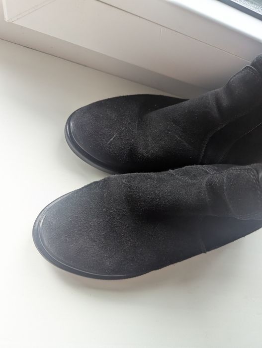 Ботфорди замша чорні