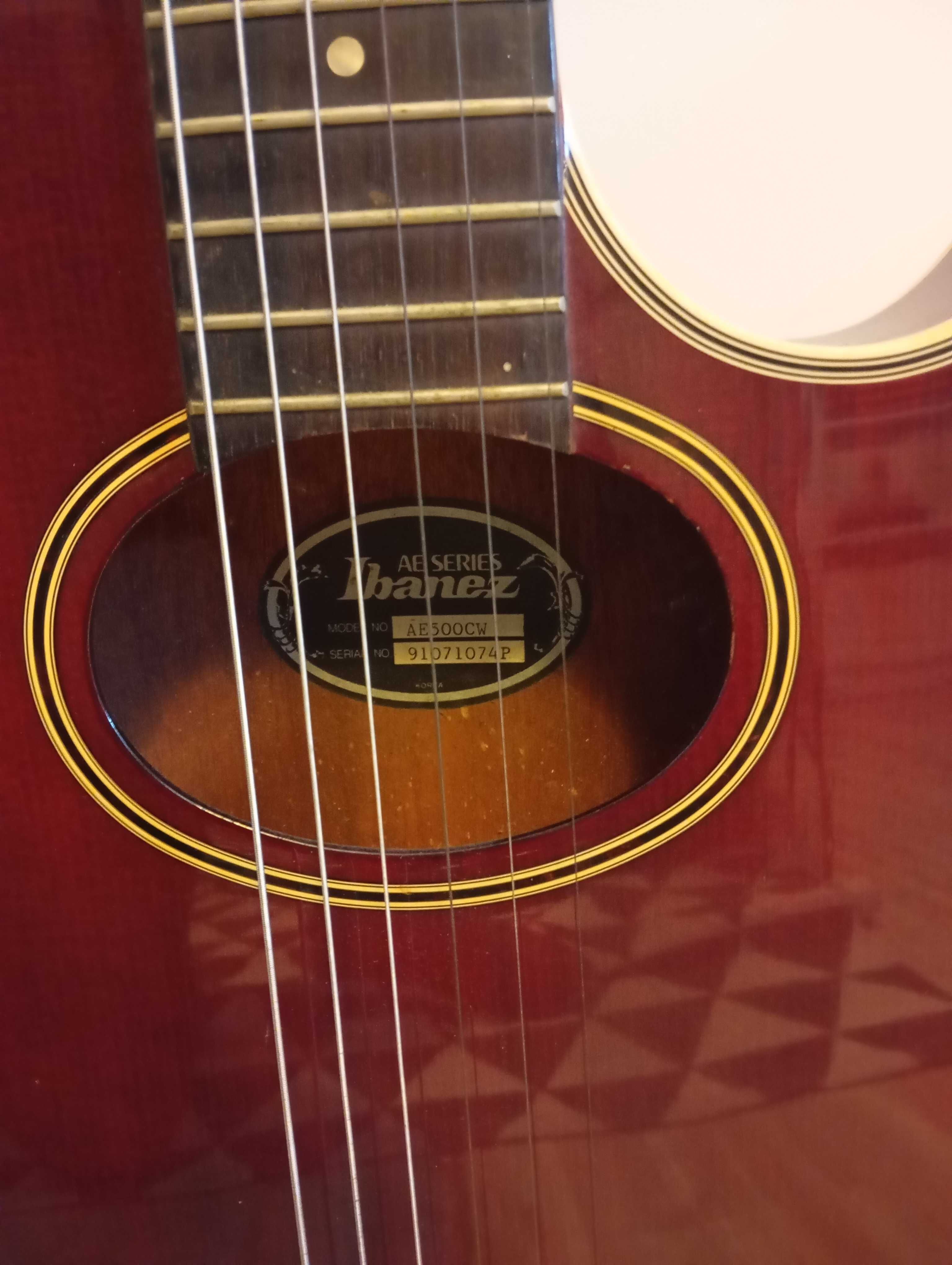 Guitarra Ibañez AE Series 500CW Cherry Red