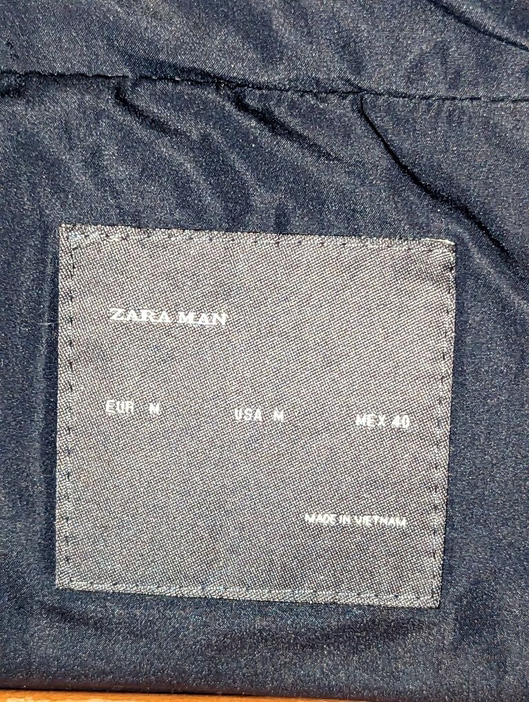 Мужская Куртка ZARA джинсовая со вставками демисезонная утеплённая