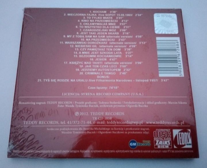 Olgierd Buczek CD Kocham Teddy Records !
