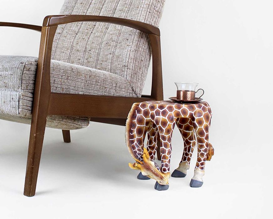 Stolik kawowy kwietnik żyrafa unikat lata 90. Niemcy vintage retro