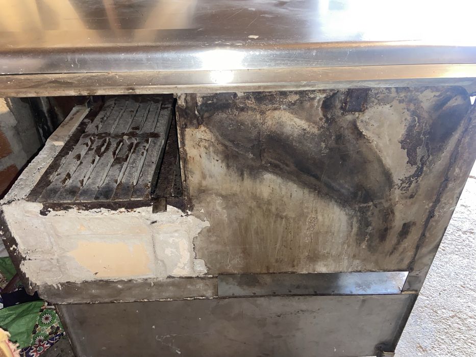 Fogao de lenha em inox de aquecimento central