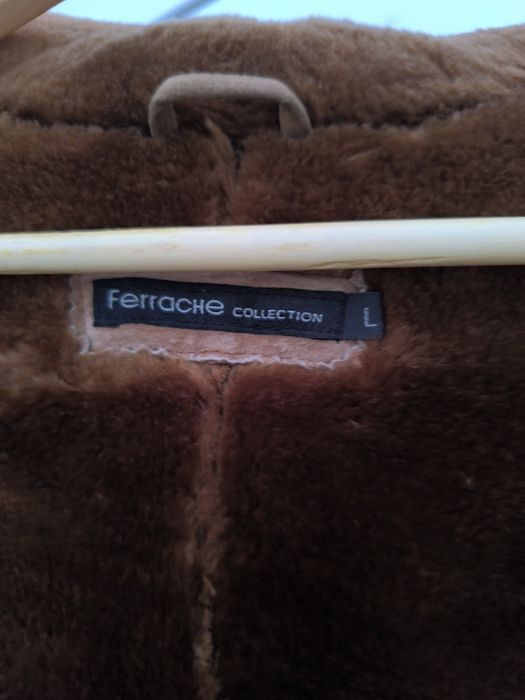 Casaco comprido camurça forrado a pelo