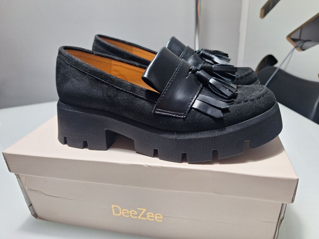 DeeZee Czarne mokasyny Elastic Love rozm 36 nowe