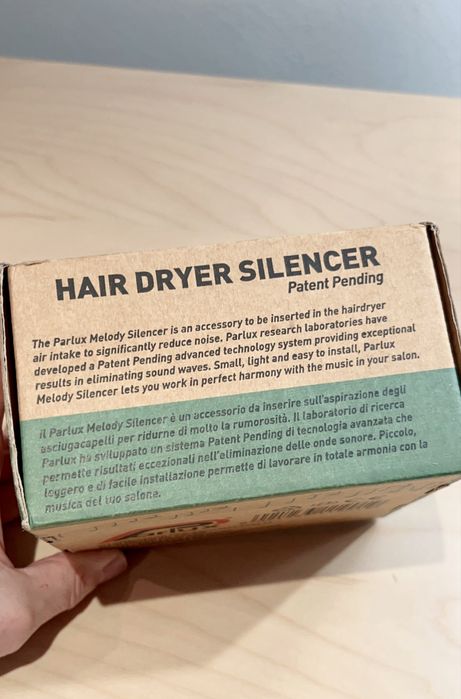 Silenciador de secadot de cabelo da Parlux