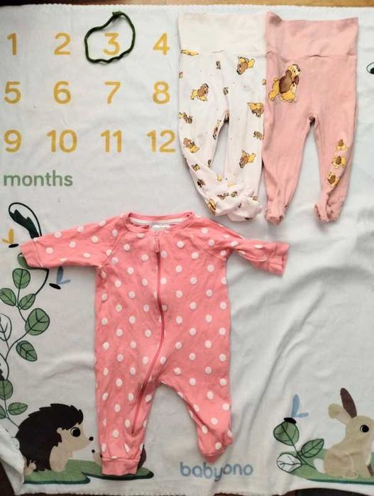 Paka ubrań zestaw r. 68 cm 3-6 msc. dla dziewczynki zima jesień wiosna
