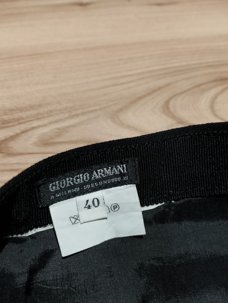 Czarna Wełniana Spódnica Ołówkowa Giorgio Armani