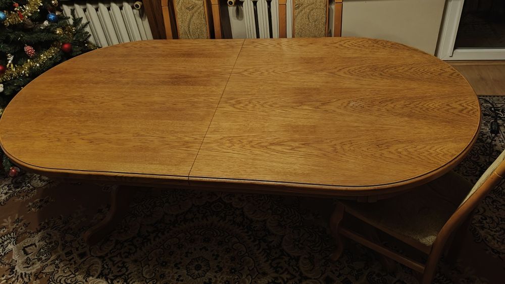 Stół owalny - rozkładany (bez krzeseł)