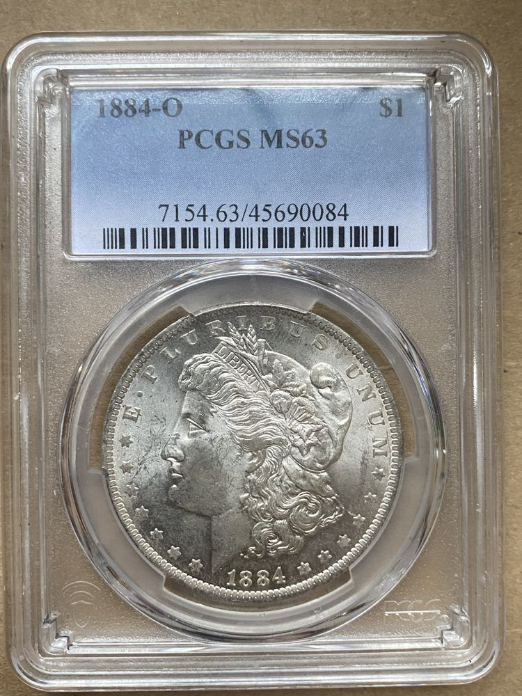 Moneta One Dollar Morgan 1884r. O PCGS MS63