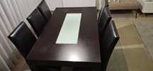 Mesa de jantar wenge com 6 cadeiras
