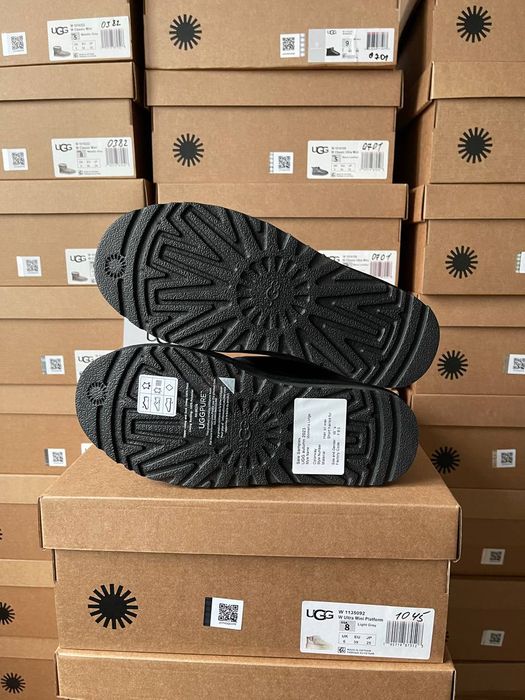 Угги Мужские UGG Neumel Leather Black (Кожа) Size 44 Знижка