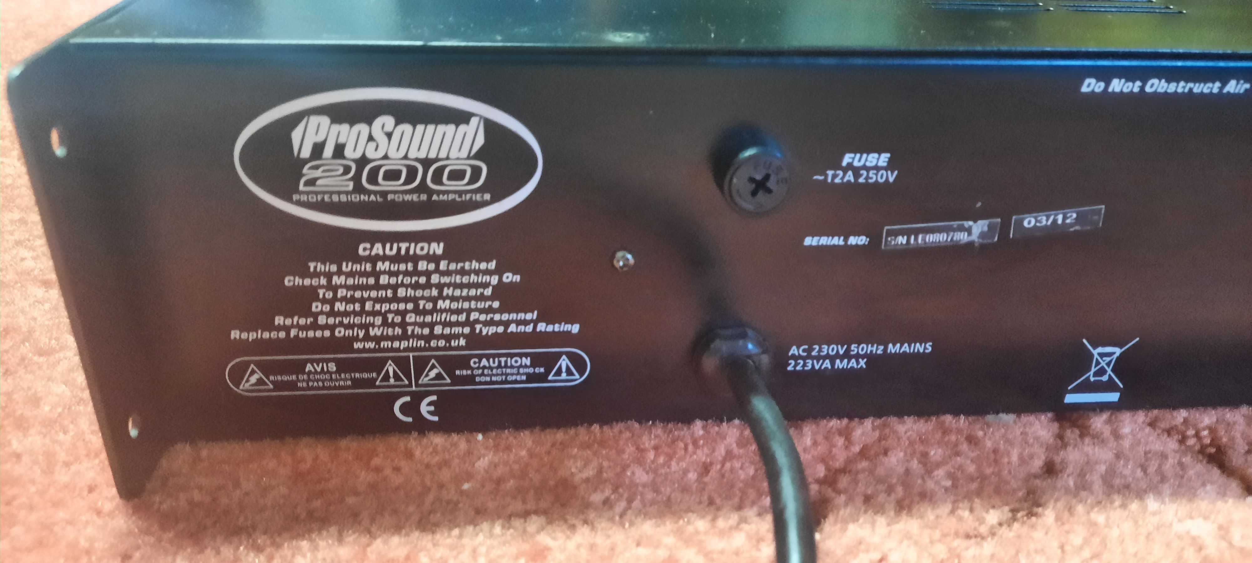 Amplificador ProSound 200 Professional Power Amplifier