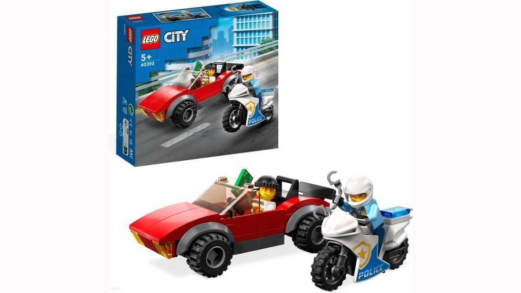 Klocki LEGO CITY 60392 Motocykl Policyjny Pościg Za Autem Nowy Poznań