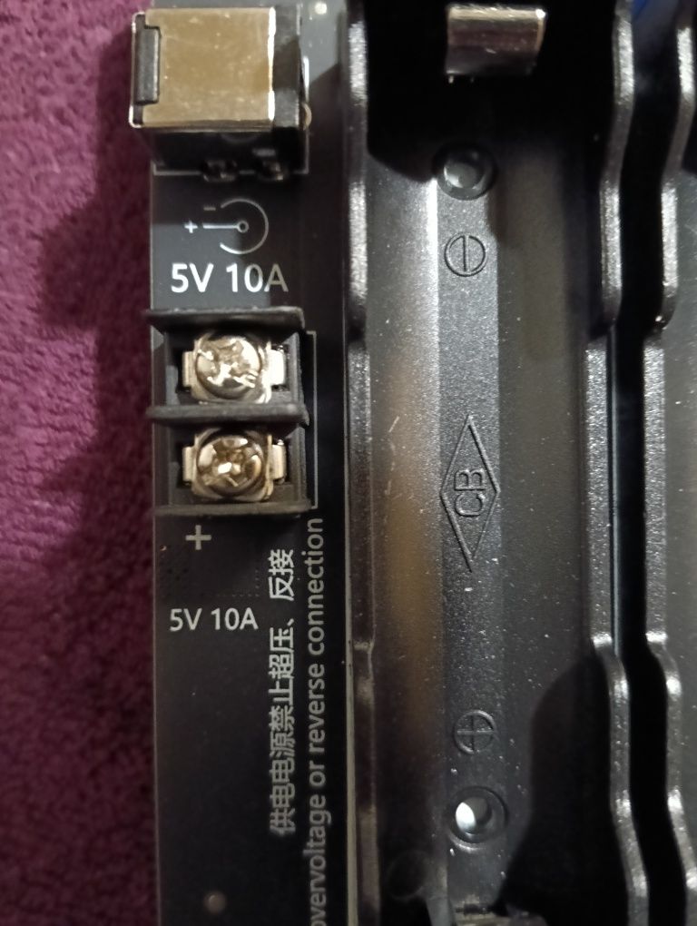 Zasilacz 5V10A  plus tester 18650 - sam tester
