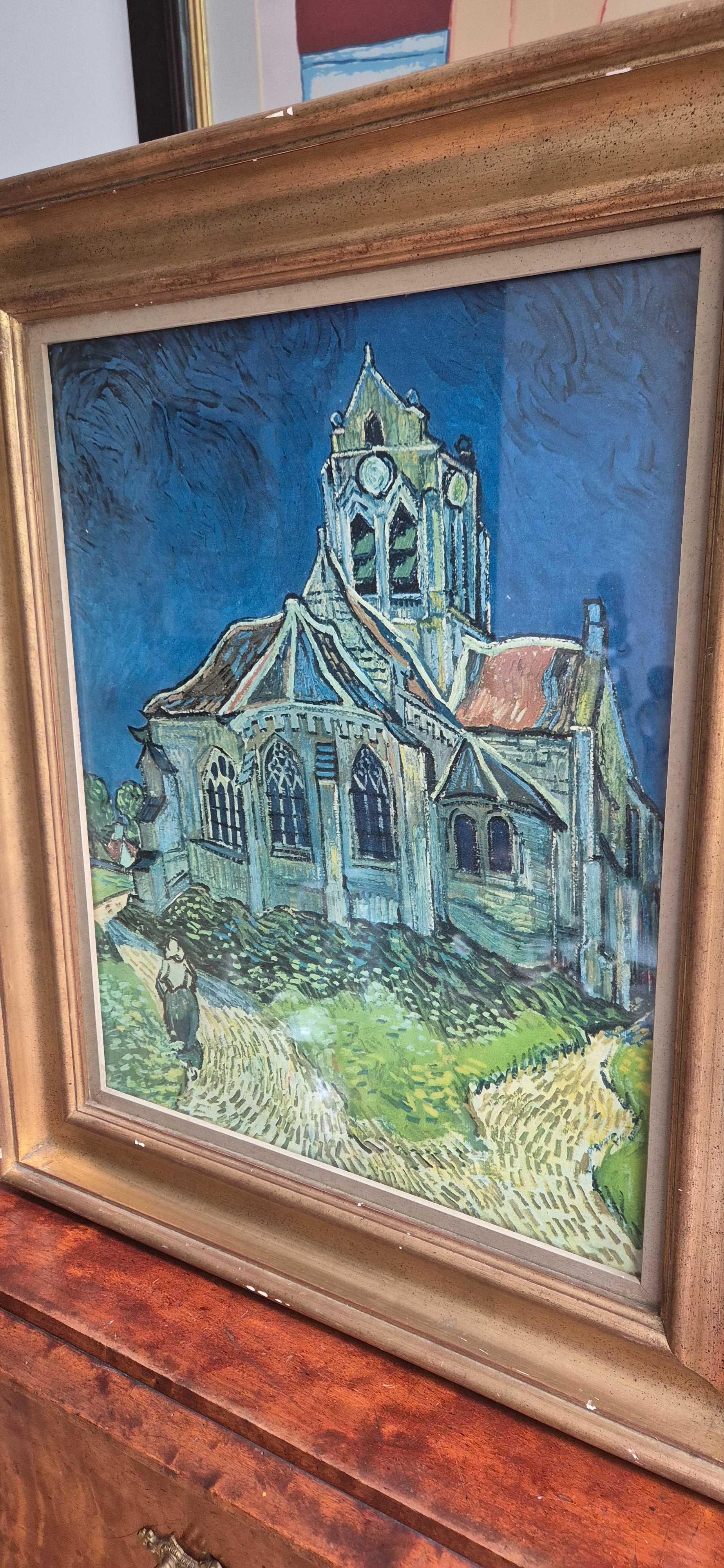reprodukcja obrazu "Kościół w Auvers” Vincenta van Gogha dekor glamour