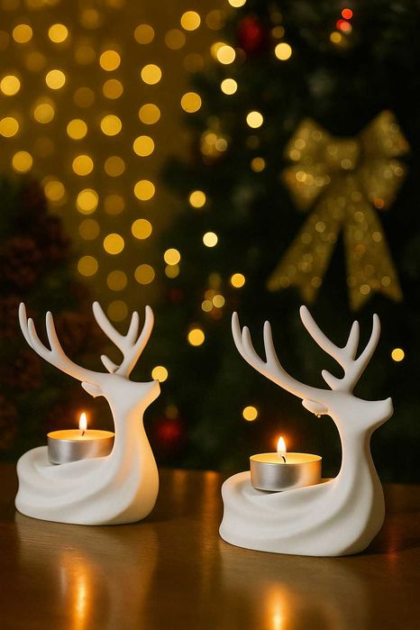 Suporte de Velas 2 veados natal
