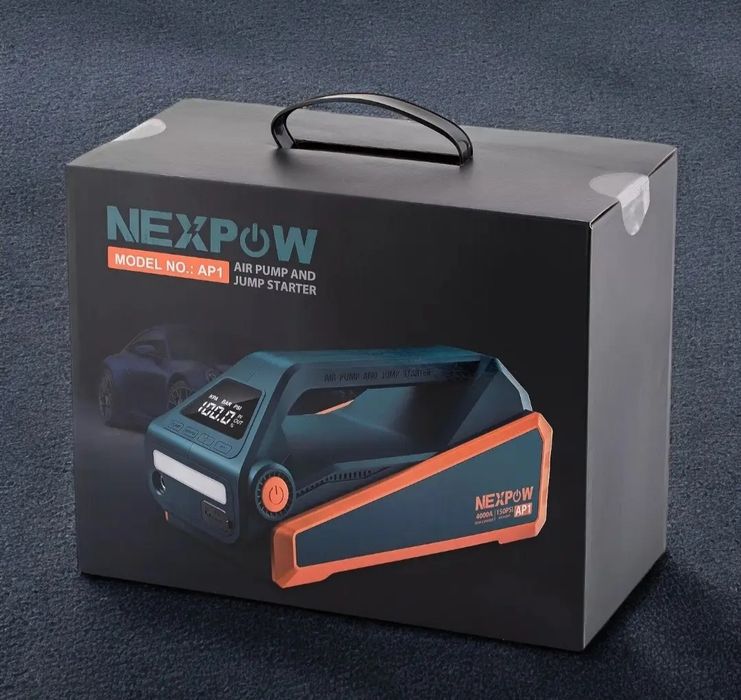 Пусковое устройство NEXPOW AP1 4000A с компрессором и Power Bank 20000