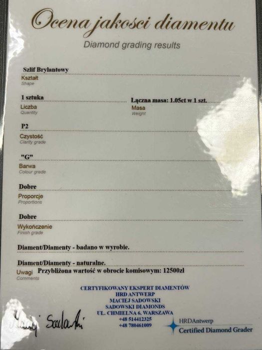 Złoty Sygnet męski z Brylantem 14K 14,98g