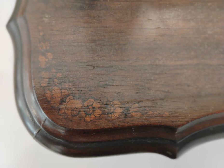 Espelho toucador vintage em madeira maciça mogno