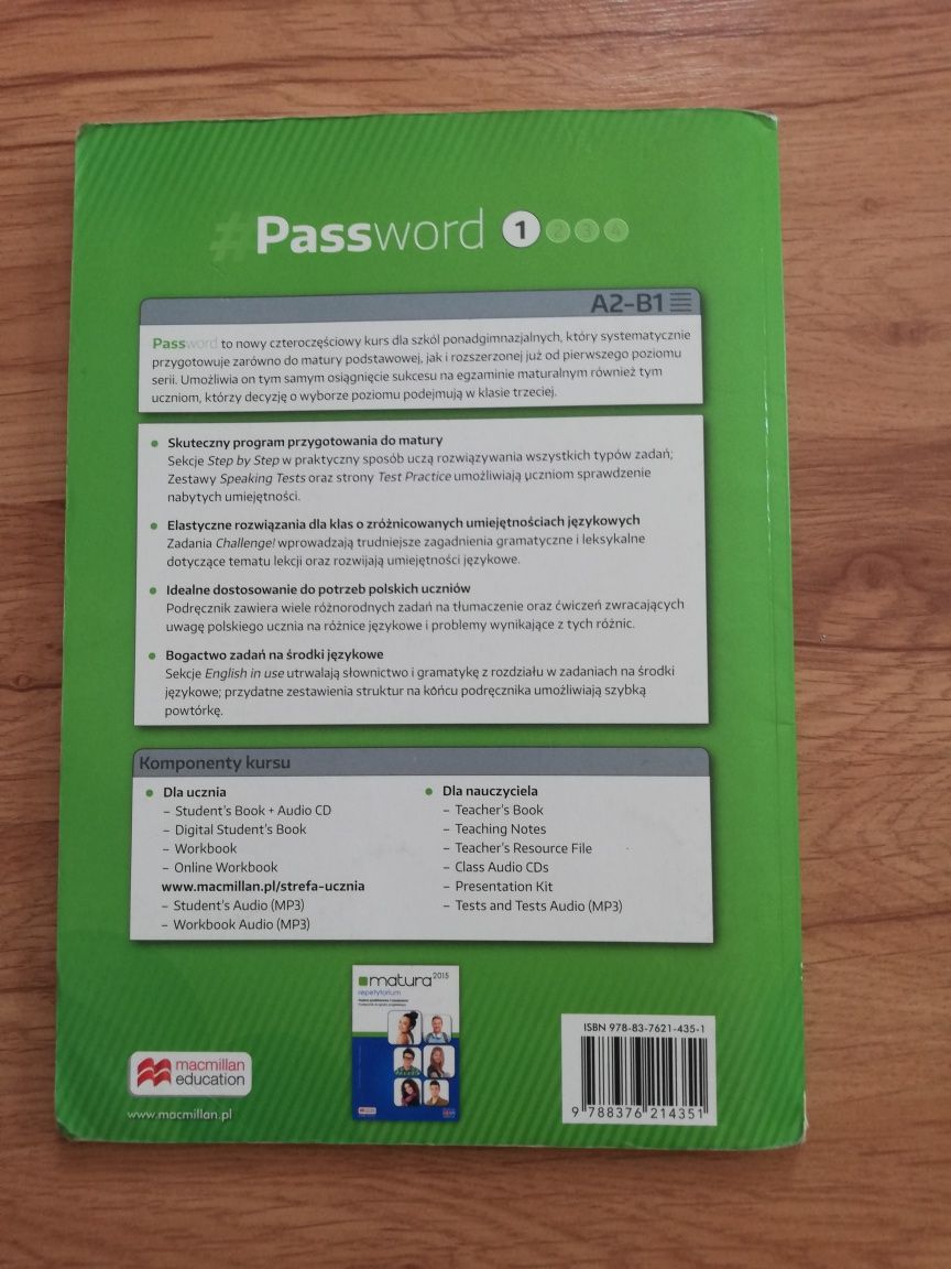 Podręcznik do angielskiego Password Students Book 1 Rosińska Edwards
