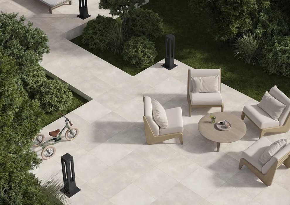Płyta tarasowa gresowa zamiast kostki 20 mm MAGNETIK BIANCO 60x60 2cm