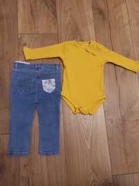 Komplet jeansy r.68/74 Tape a'loeil spodnie i body