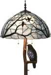 Lampa podłogowa w stylu Tiffany, witrażowa, ręcznie robiona, KRUK