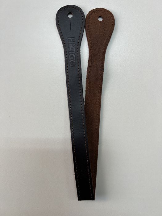 Fita de pele para suporte de IEM no pescoço, novo sem uso!