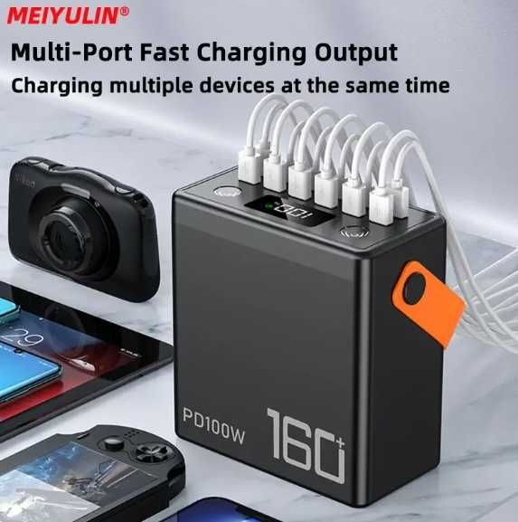 Оригинал Power Bank PD100W 160000 mah 592Wh паувер банк 100W ОПТ ДРОП