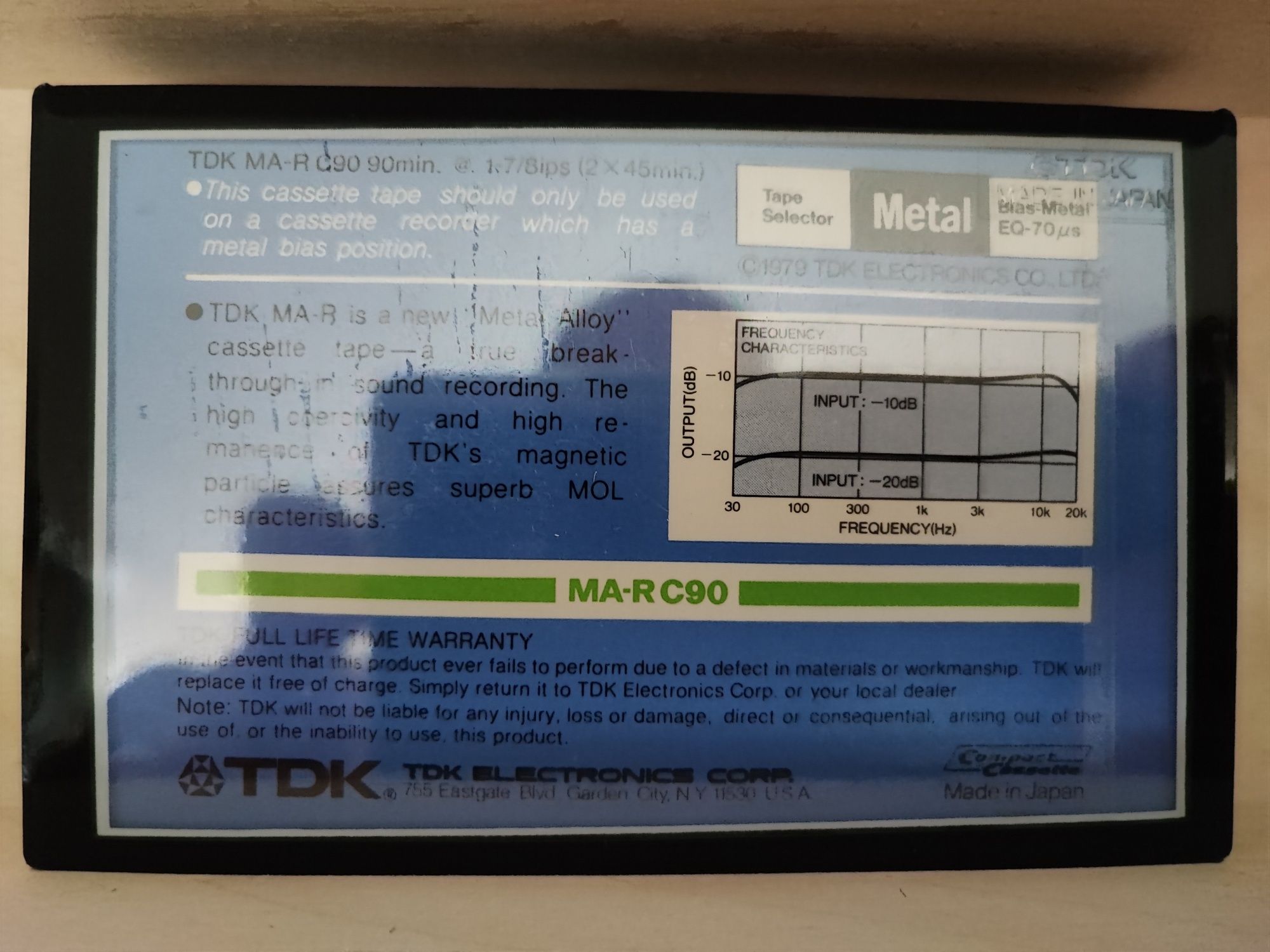 Cassette TDK MA-R C90