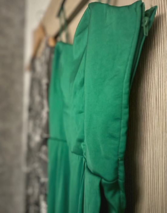 Elegancki kombinezon Mohito 36/38 zielony S/M szerokie nogawki Esmara