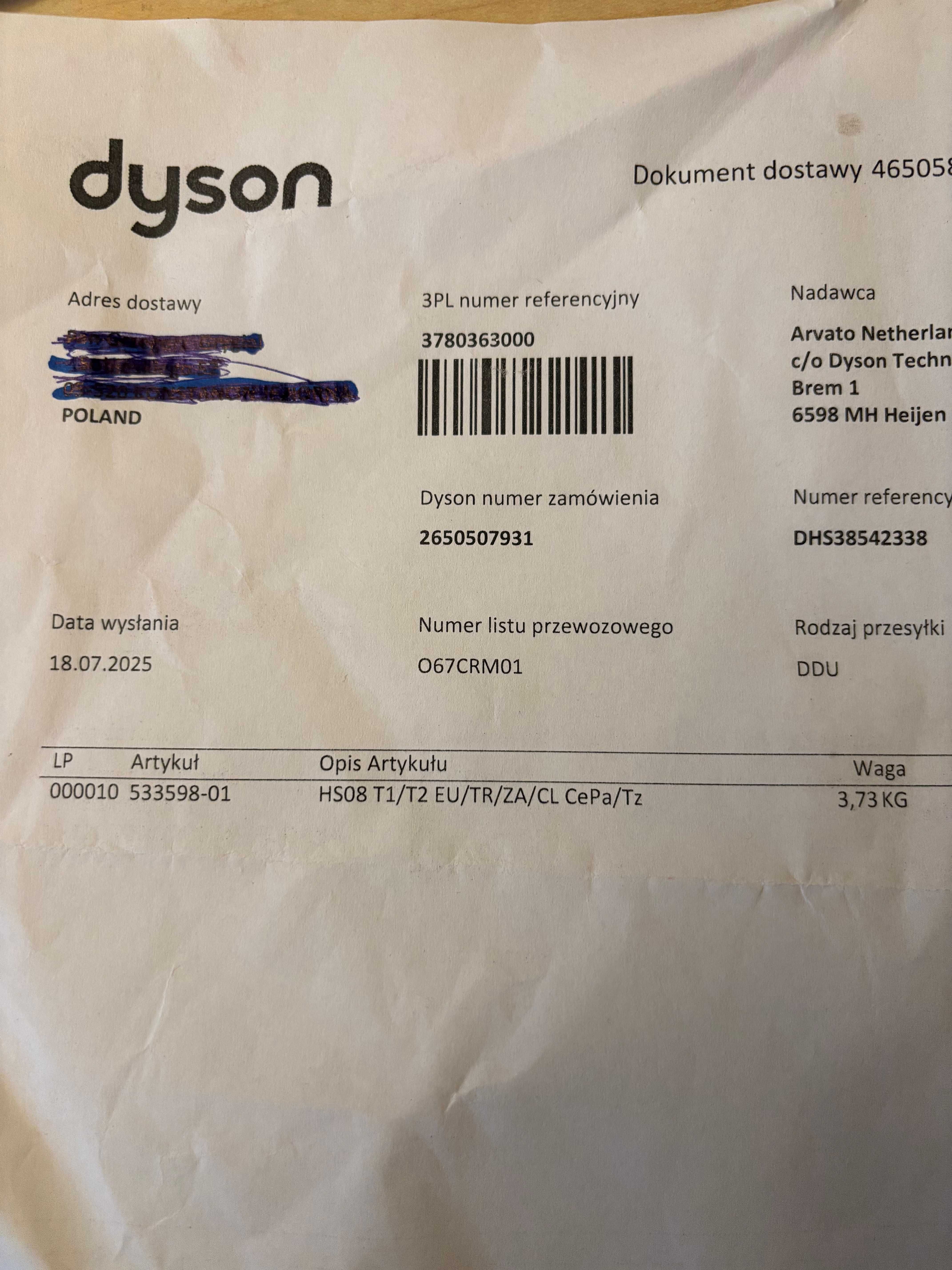 Oryginał kufer etuipodróżne Dyson Airwrap i.d.+6 końcówek BEZ suszarki