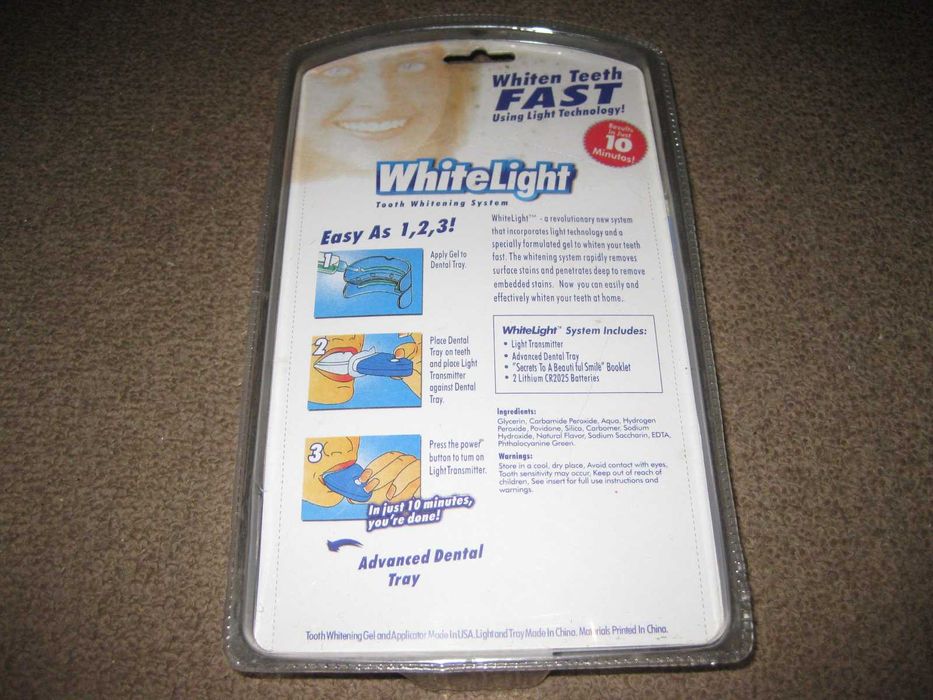 Kit Dental Branqueador "White Light" Novo e Embalado!