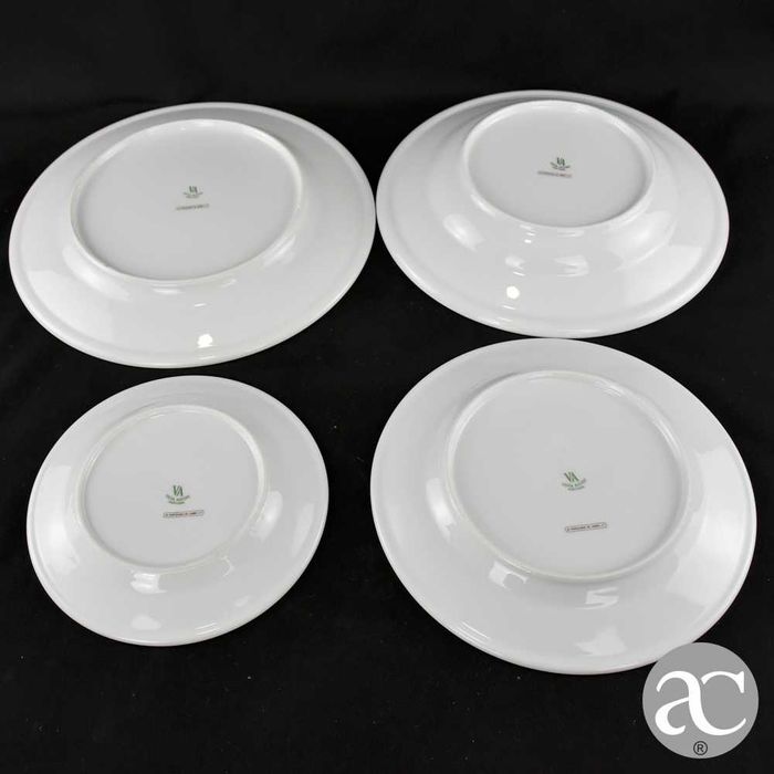Conjunto de 4 Pratos porcelana Vista Alegre, Real Companhia Velha