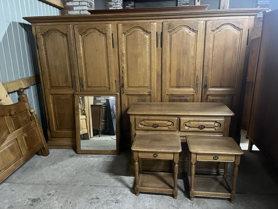 Piękna dębowa sypialnia lite drewno z transportem