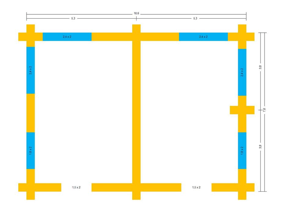 Дерев'яний будинок, зруб з дикої округлої колоди порода ялина