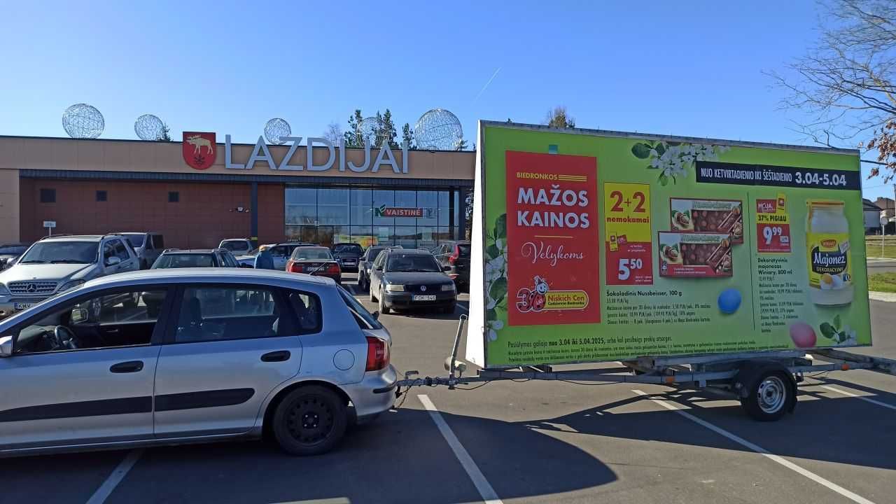 Przyczepa reklamowa, reklama mobilna Kraków Śląsk Warszawa