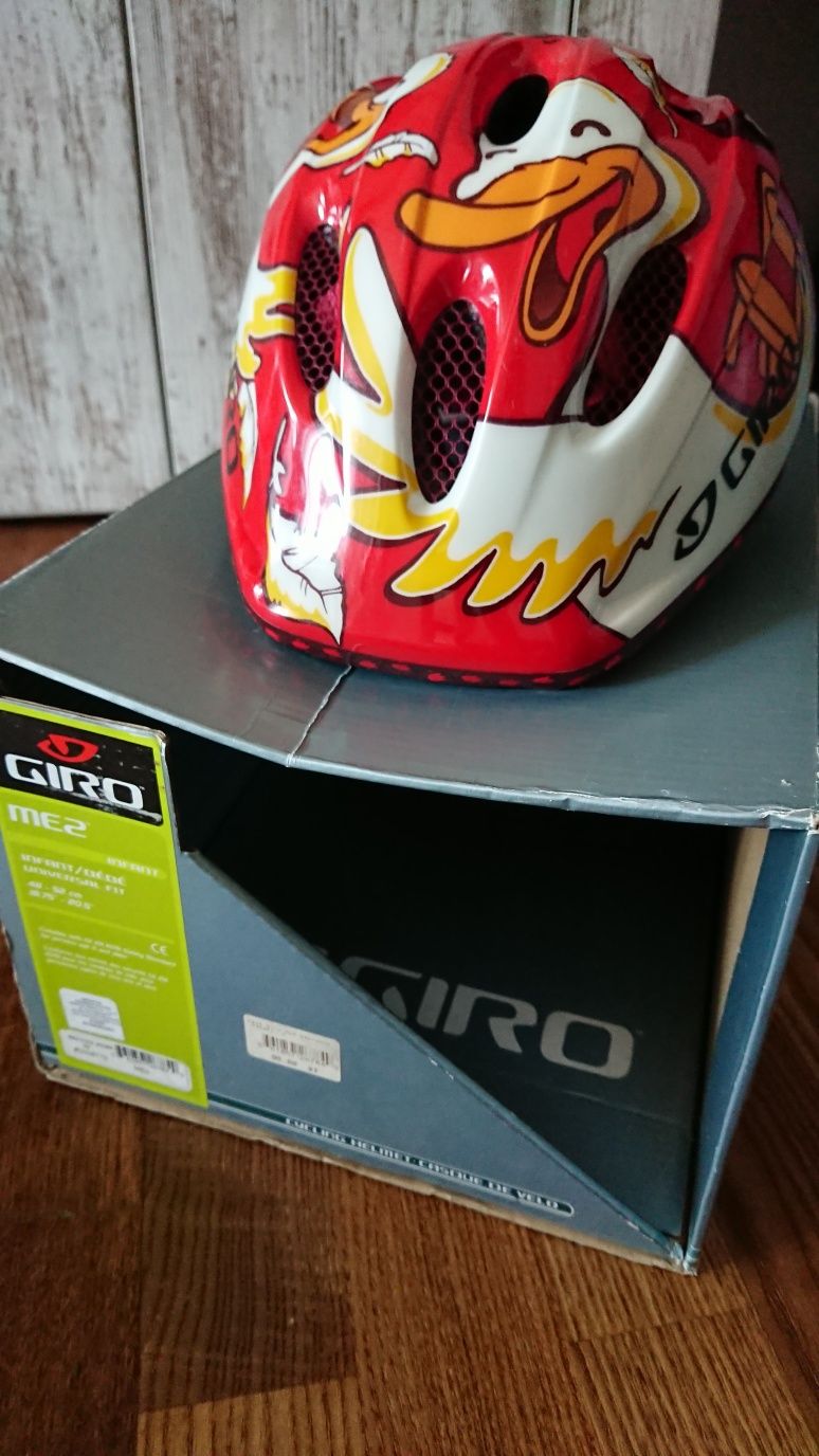 Kask rowerowy dziecięcy Giro ME2 48-52 cm, kaczki gęsi.