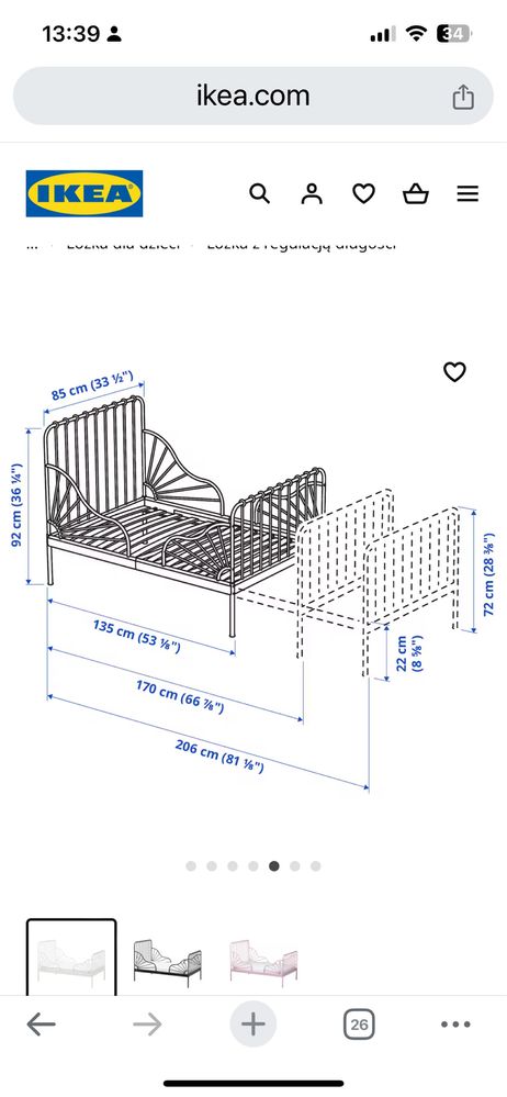 Lozko dzieciece Ikea z materacem