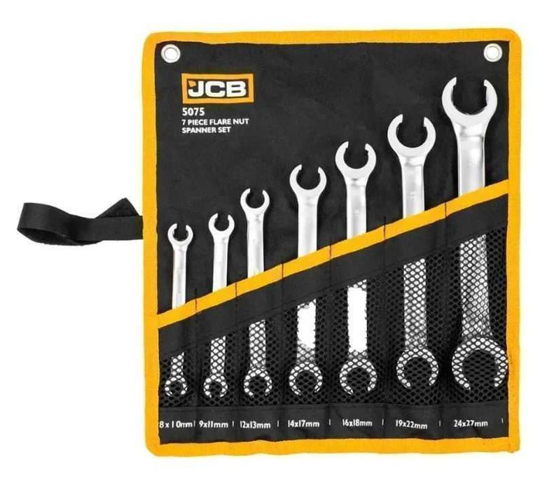 Набір розрізних ключів 8-27мм в чохлі 7од. JCB Tools JCB-5075 Розрізні