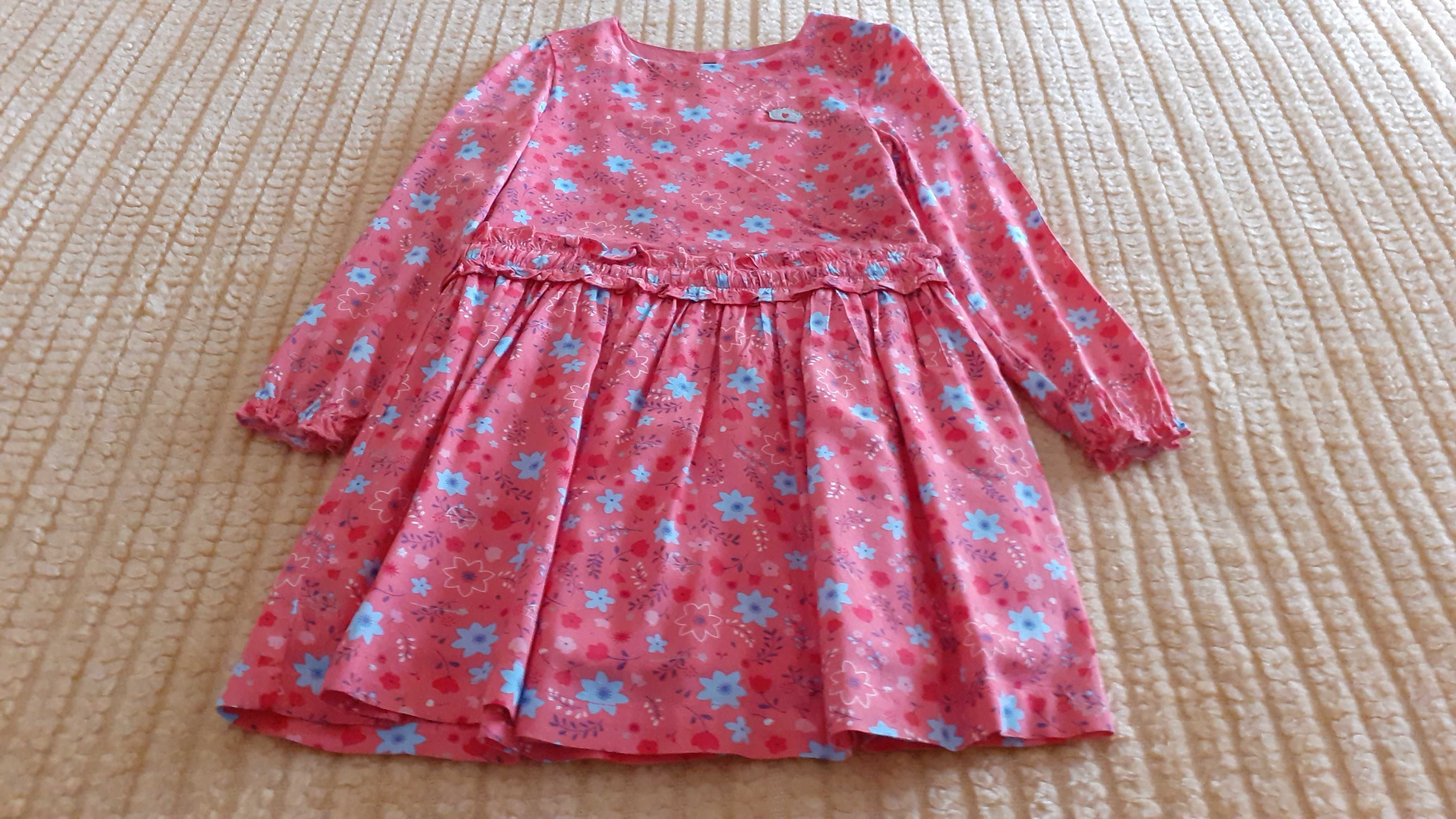 Vestido de Menina de 6 anos - rosa coral - usado uma única vez