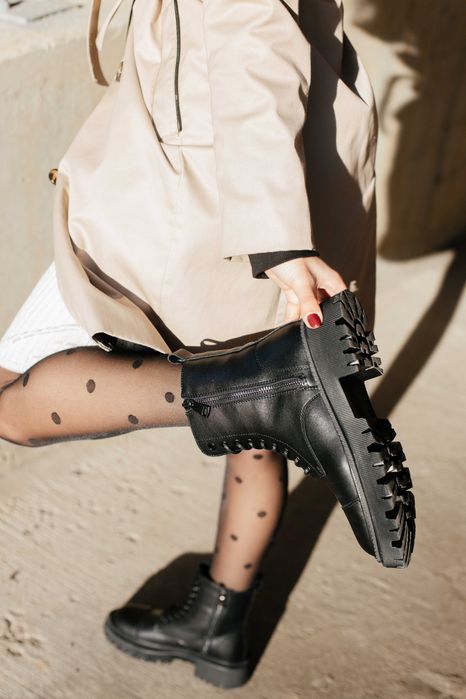 Черевики зимові жіночі (Матова шкіра, 9люверсів)|(23.0;23.5;24.0;24.5)