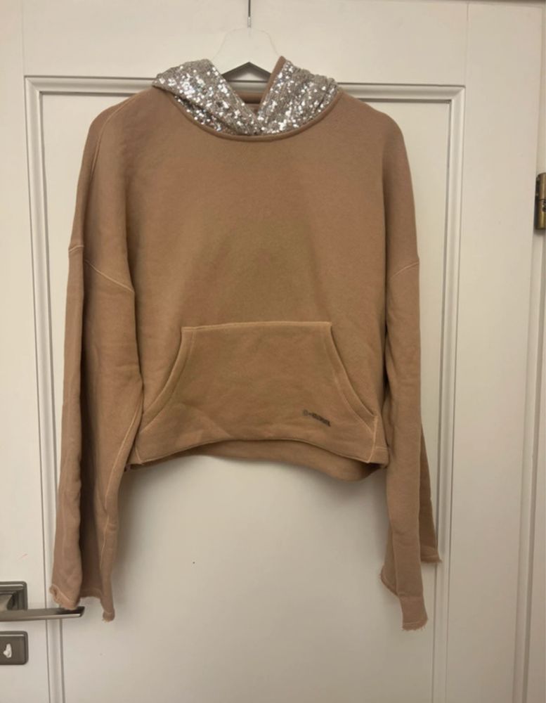 Bluza pinko bezowa