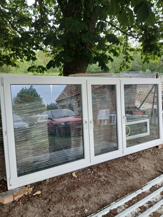 Okna PCV 234x142 i 320x142 używane stan bdb. Okazja. Transport