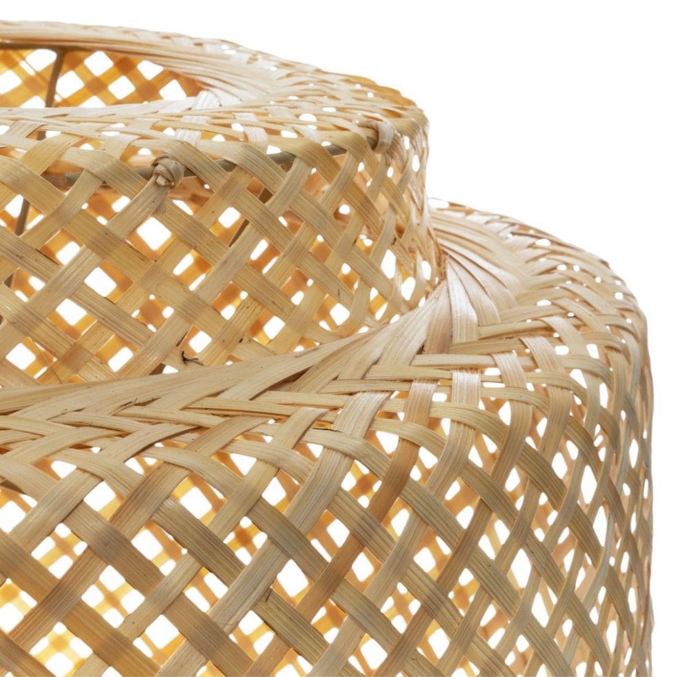 Bambusowa lampa wisząca BOHO do salonu/sypialni – naturalny styl
