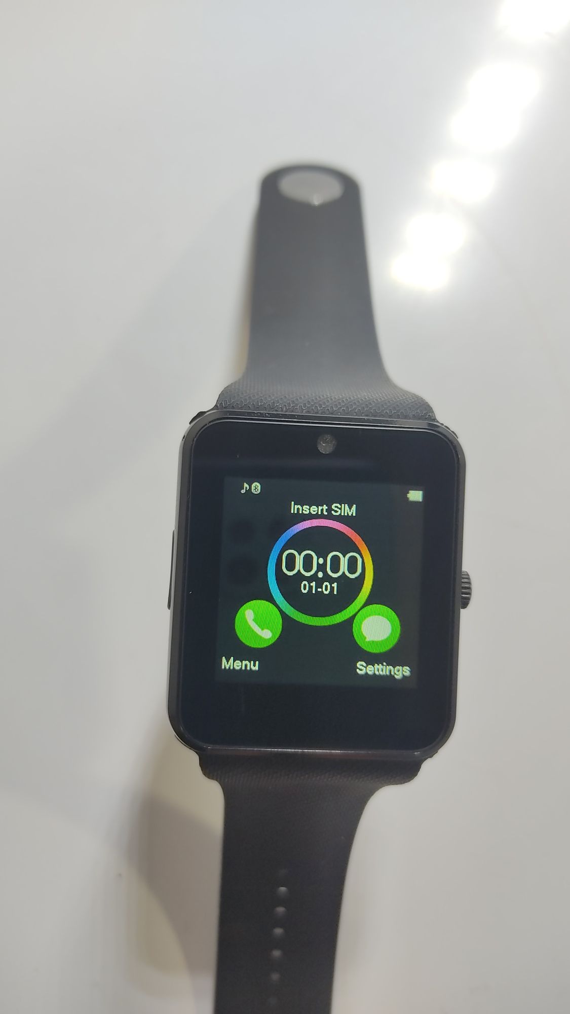 Смарт годинник - smart watch GT08 (black) з SIM-картою (сповіщення, дз