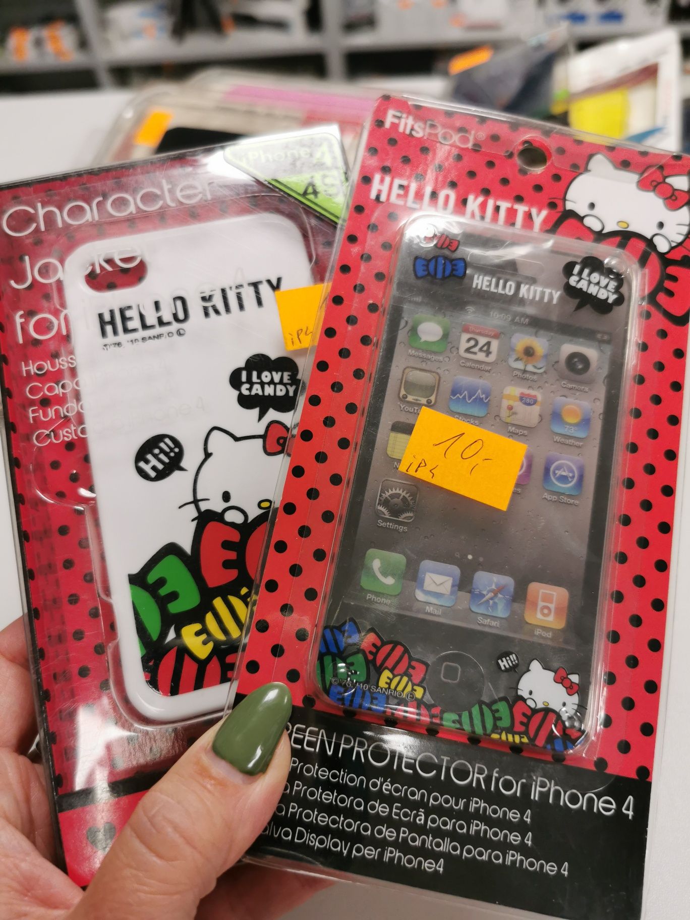 Plecki, case, folia ochronna na ekran IPhone 4 iPhone 4S hello kitty