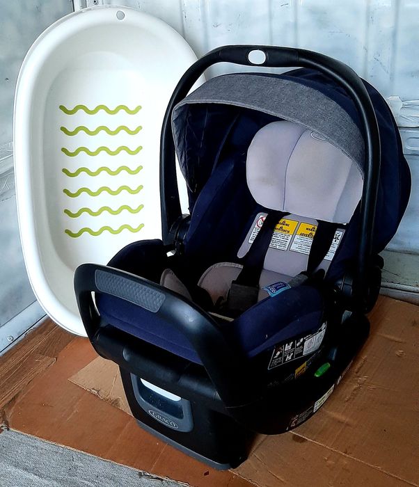 Alcofa ovo para bebe com suporte para carro