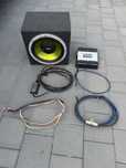 Subwoofer FUSION 500W + Wzmacniacz MacAudio + okablowanie