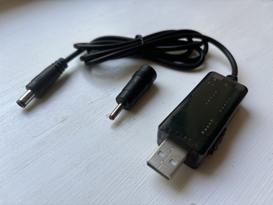 Перетворювач напруги з 5v  на 9v / 12v кабель для роутера модема